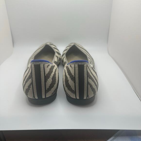 Rothy’s Gray Zebra Womens Retired Flats Pointed Toe Shoes Size 6W - Picture 11 of 12